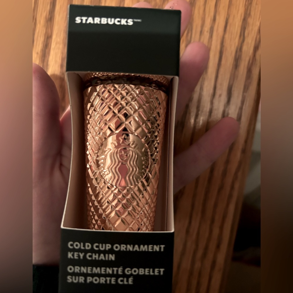 Starbucks Rose Gold 2023 Holiday Keychain/Ornament - New in Box!
